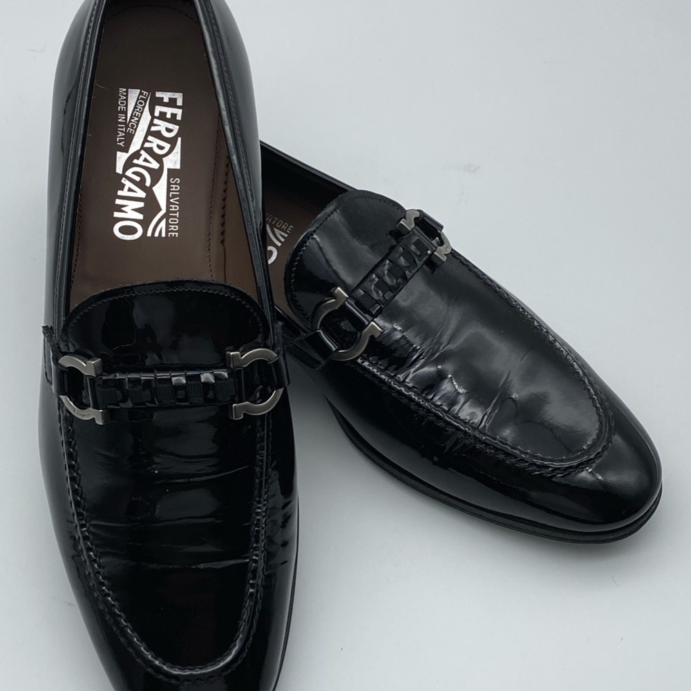 Salvatore Ferragamo Men's Tai Patent Leather Eveni - Picture 12 of 16